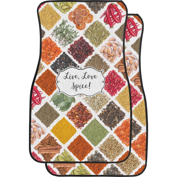 Custom Spices Car Floor Mats (Front Seat) (Personalized)