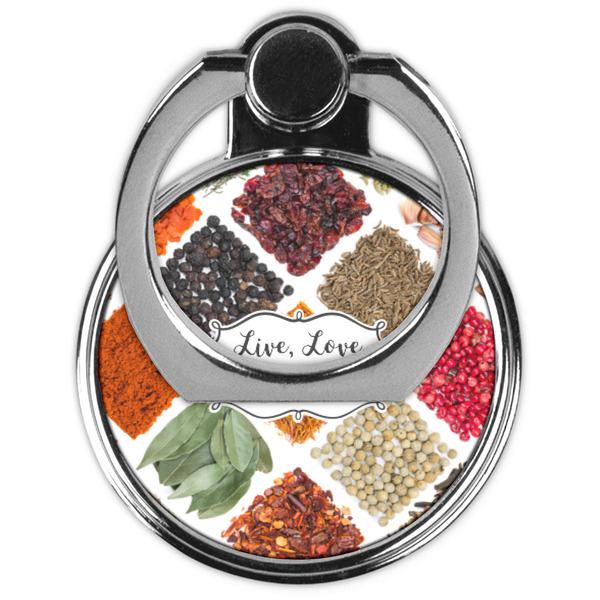 Spices Cell Phone Ring Stand & Holder - Front (Collapsed)
