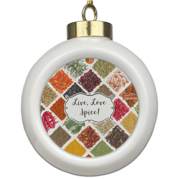Custom Spices Ceramic Ball Ornament