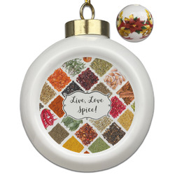 Spices Ceramic Ball Ornaments - Poinsettia Garland