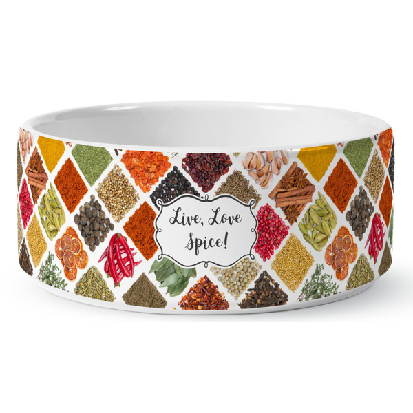 Spices Ceramic Dog Bowl - Medium - Front