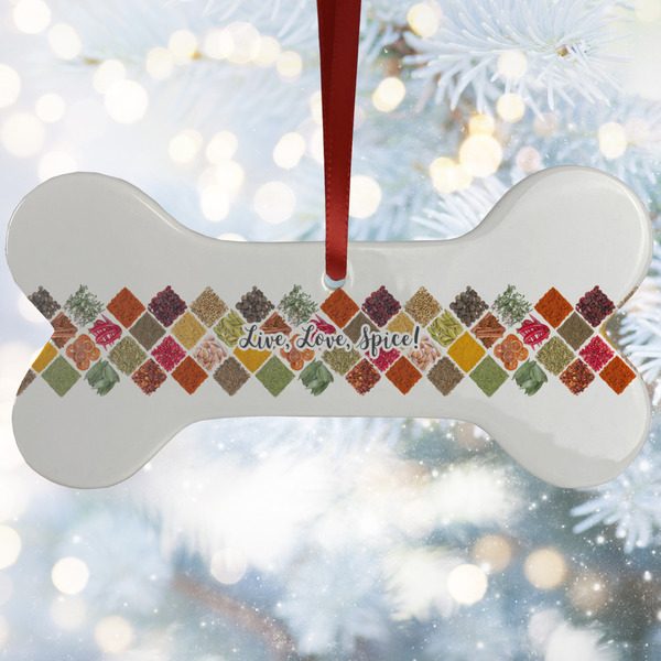 Custom Spices Ceramic Dog Ornament