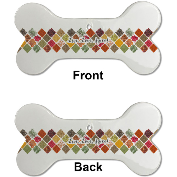 Spices Ceramic Flat Ornament - Bone Front & Back (APPROVAL)