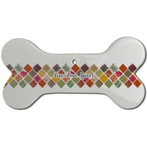 Custom Spices Ceramic Dog Ornament - Front