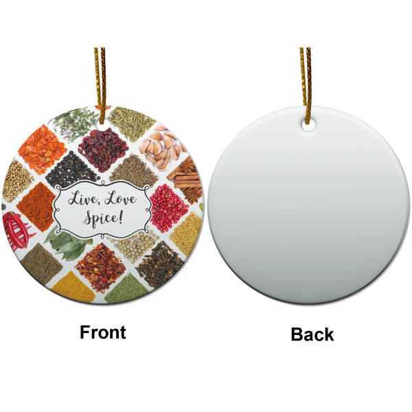 Spices Ceramic Flat Ornament - Circle Front & Back (APPROVAL)