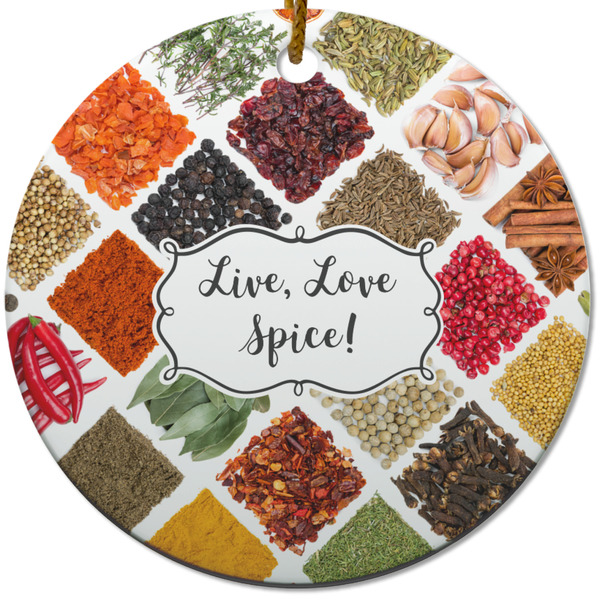 Spices Ceramic Flat Ornament - Circle (Front)