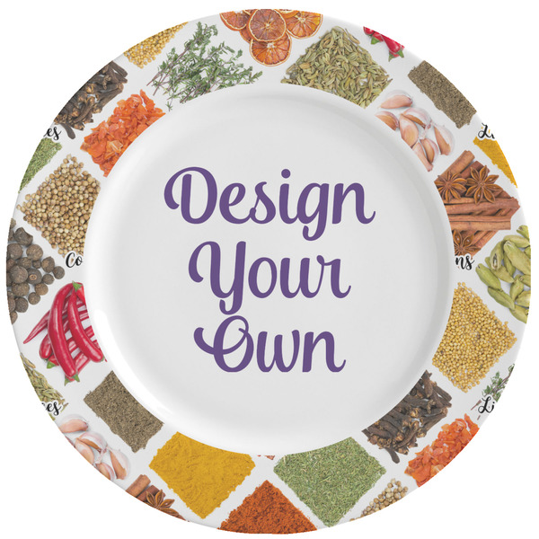 Custom Spices Ceramic Dinner Plates (Set of 4) (Personalized)