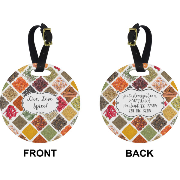 Spices Circle Luggage Tag (Front + Back)