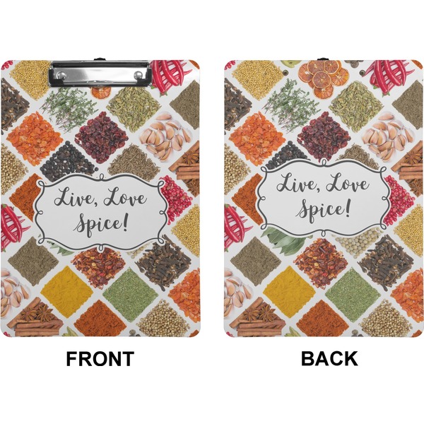 Spices Clipboard (Letter) (Front + Back)