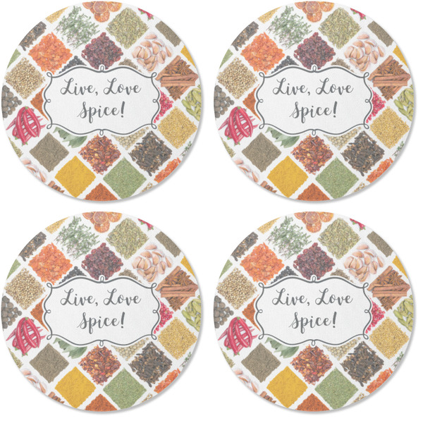 Spices Coaster Round Rubber Back - Apvl