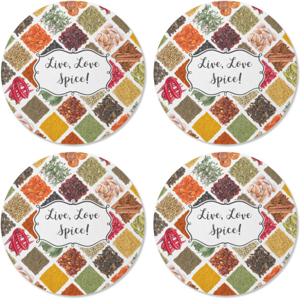Spices Coaster Round Rubber Back - Apvl