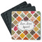 Spices Square Rubber Backed Coasters - Set of 4 (Personalized)