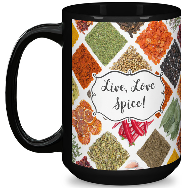 Custom Spices 15 Oz Coffee Mug - Black