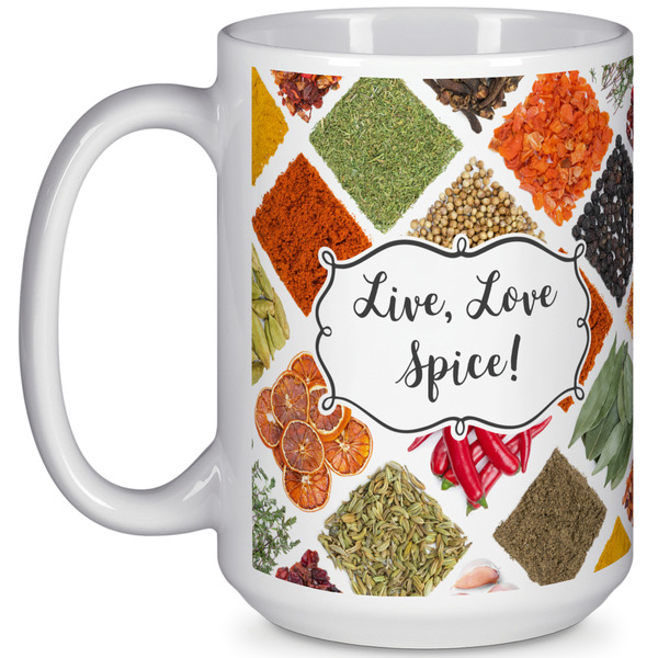 Custom Spices 15 Oz Coffee Mug - White