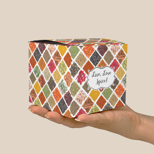 Spices Cube Favor Gift Box - On Hand - Scale View