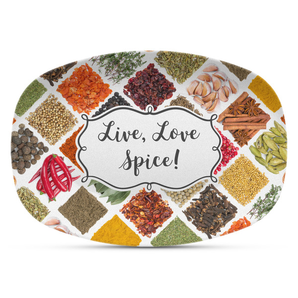 Custom Spices Plastic Platter - Microwave & Oven Safe Composite Polymer (Personalized)