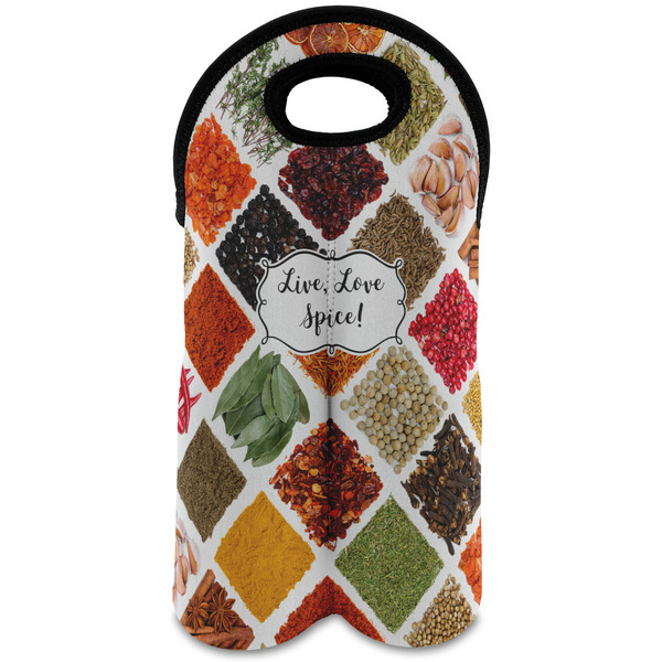 Custom Spices Wine Tote Bag (2 Bottles) (Personalized)