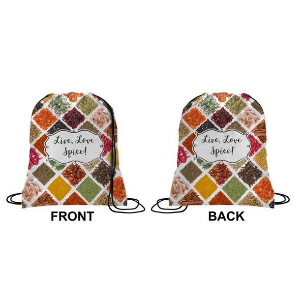 Spices Drawstring Backpack Front & Back Medium