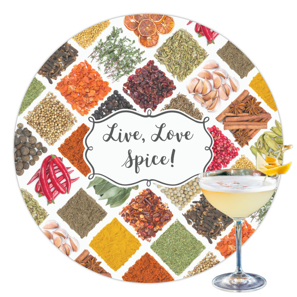 Custom Spices Printed Drink Topper - 3.5"