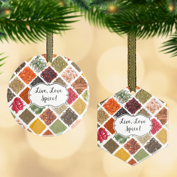 Custom Spices Flat Glass Ornament