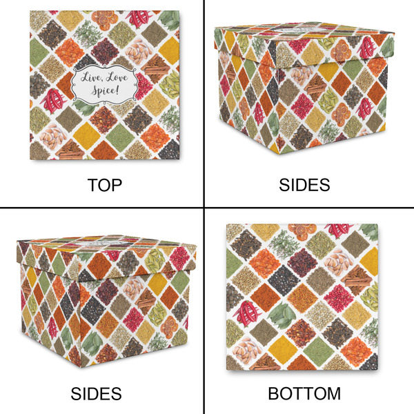 Spices Gift Boxes with Lid - Canvas Wrapped - Large - Approval