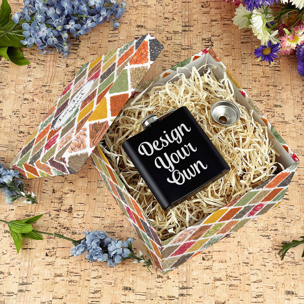 Spices Gift Boxes with Lid - Canvas Wrapped - Large - In Context