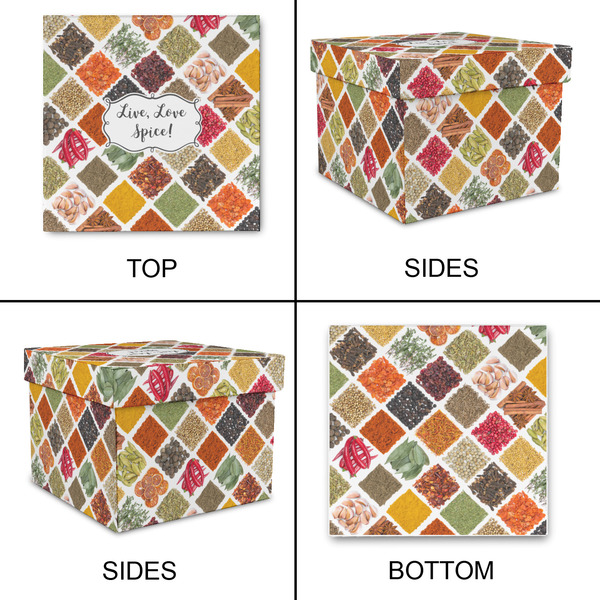 Spices Gift Boxes with Lid - Canvas Wrapped - Medium - Approval