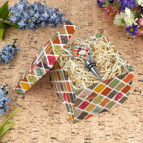 Spices Gift Boxes with Lid - Canvas Wrapped - Medium - In Context