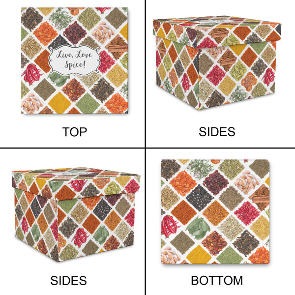 Spices Gift Boxes with Lid - Canvas Wrapped - Small - Approval