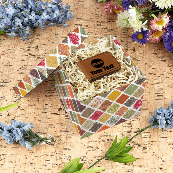 Spices Gift Boxes with Lid - Canvas Wrapped - Small - In Context