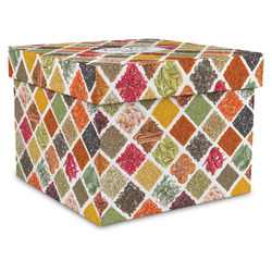 Spices Gift Box with Lid - Canvas Wrapped - X-Large