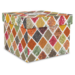 Spices Gift Box with Lid - Canvas Wrapped - XX-Large