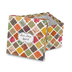 Spices Gift Box with Lid - Canvas Wrapped