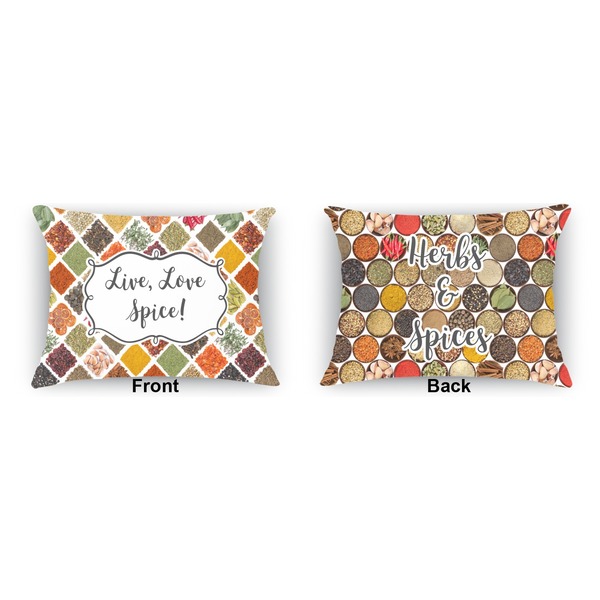 Spices Indoor Rectangular Burlap Pillow (Front and Back)