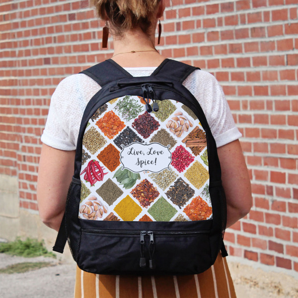 Spices Large Backpack - Black - On Back