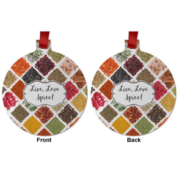 Spices Metal Ball Ornament - Front and Back