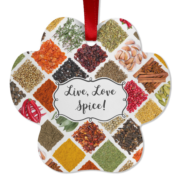 Custom Spices Metal Paw Ornament - Double Sided