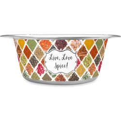 Spices Stainless Steel Dog Bowl (Personalized)
