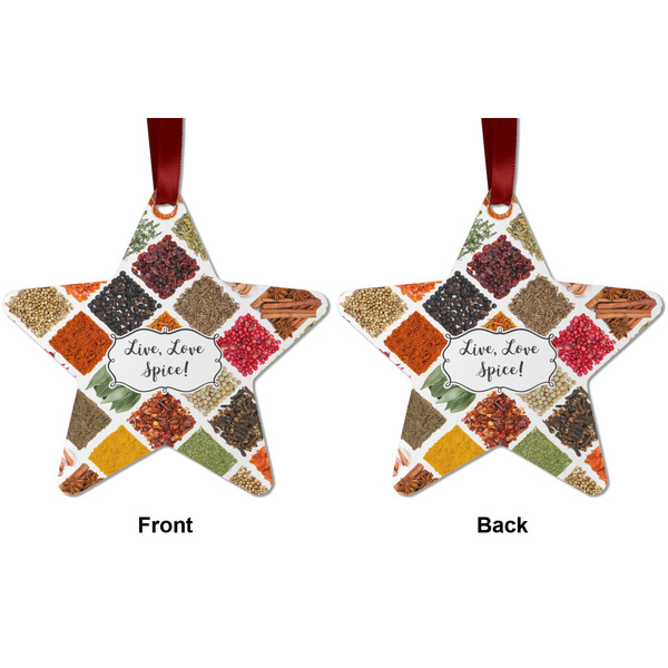 Spices Metal Star Ornament - Front and Back