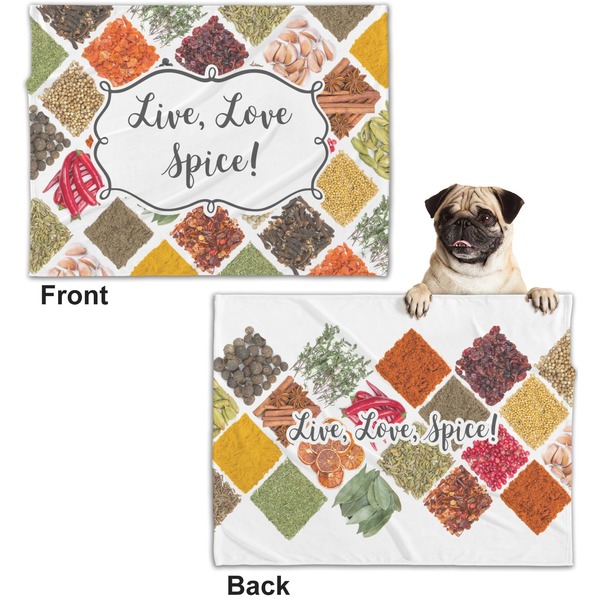 Spices Microfleece Dog Blanket - Regular - Front & Back