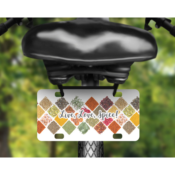 Spices Mini License Plate on Bicycle