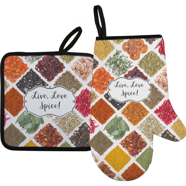 Custom Spices Right Oven Mitt & Pot Holder Set
