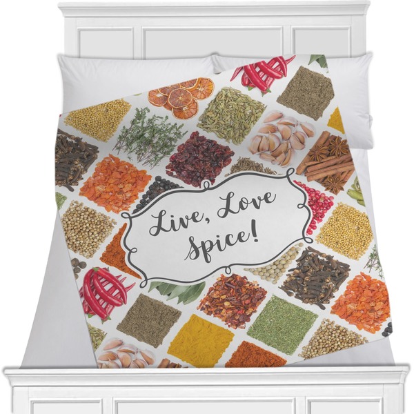 Custom Spices Minky Blanket - Toddler / Throw - 60"x50" - Single Sided (Personalized)