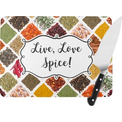 Spices Rectangular Glass Cutting Board (Personalized)