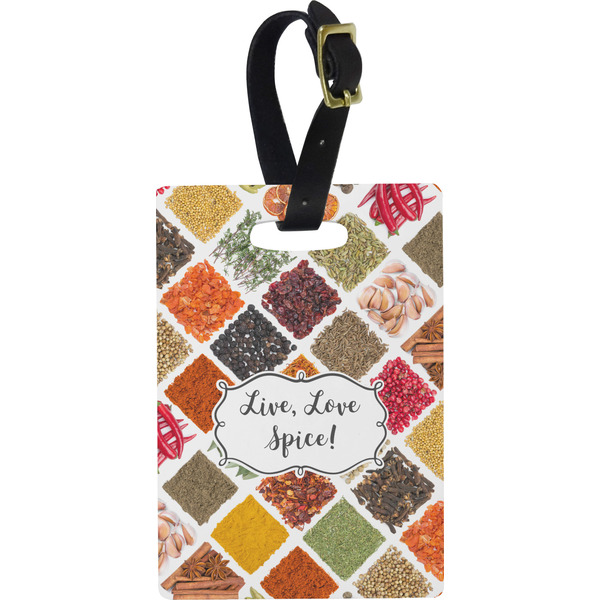 Custom Spices Plastic Luggage Tag - Rectangular