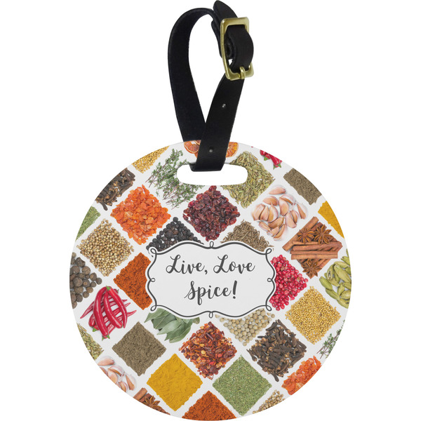 Custom Spices Plastic Luggage Tag - Round
