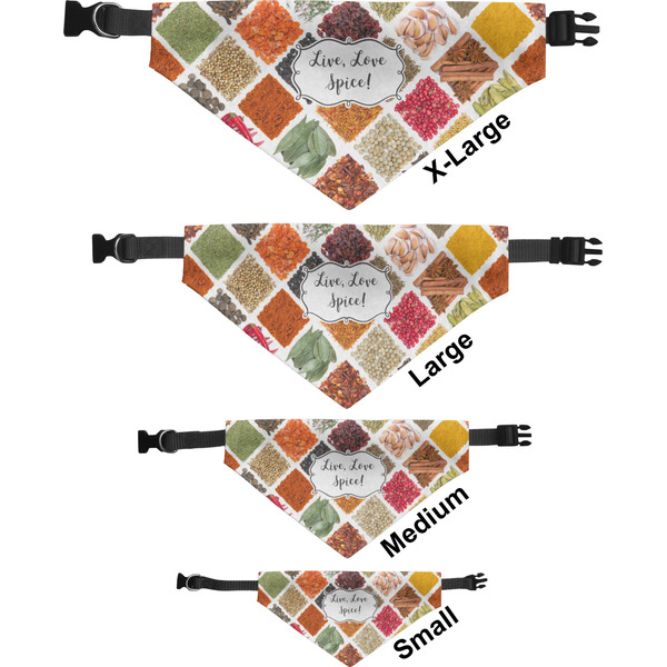 Spices Pet Bandana Sizes