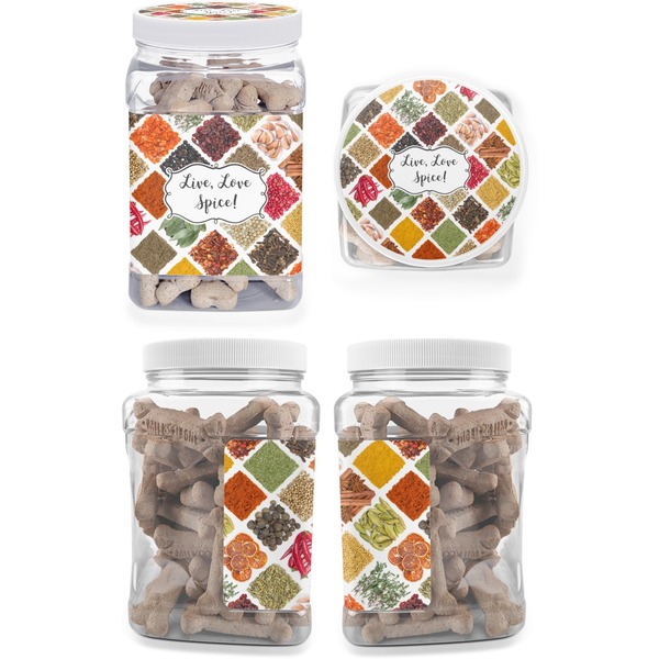 Spices Pet Treat Jar - Multiple Angles
