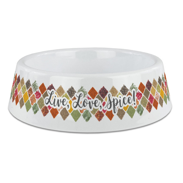 Custom Spices Plastic Dog Bowl - Large