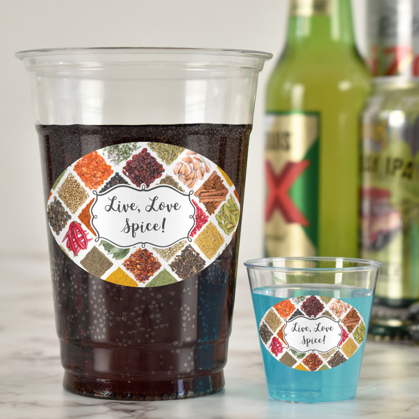 Spices Plastic Shot Glasses - In Context